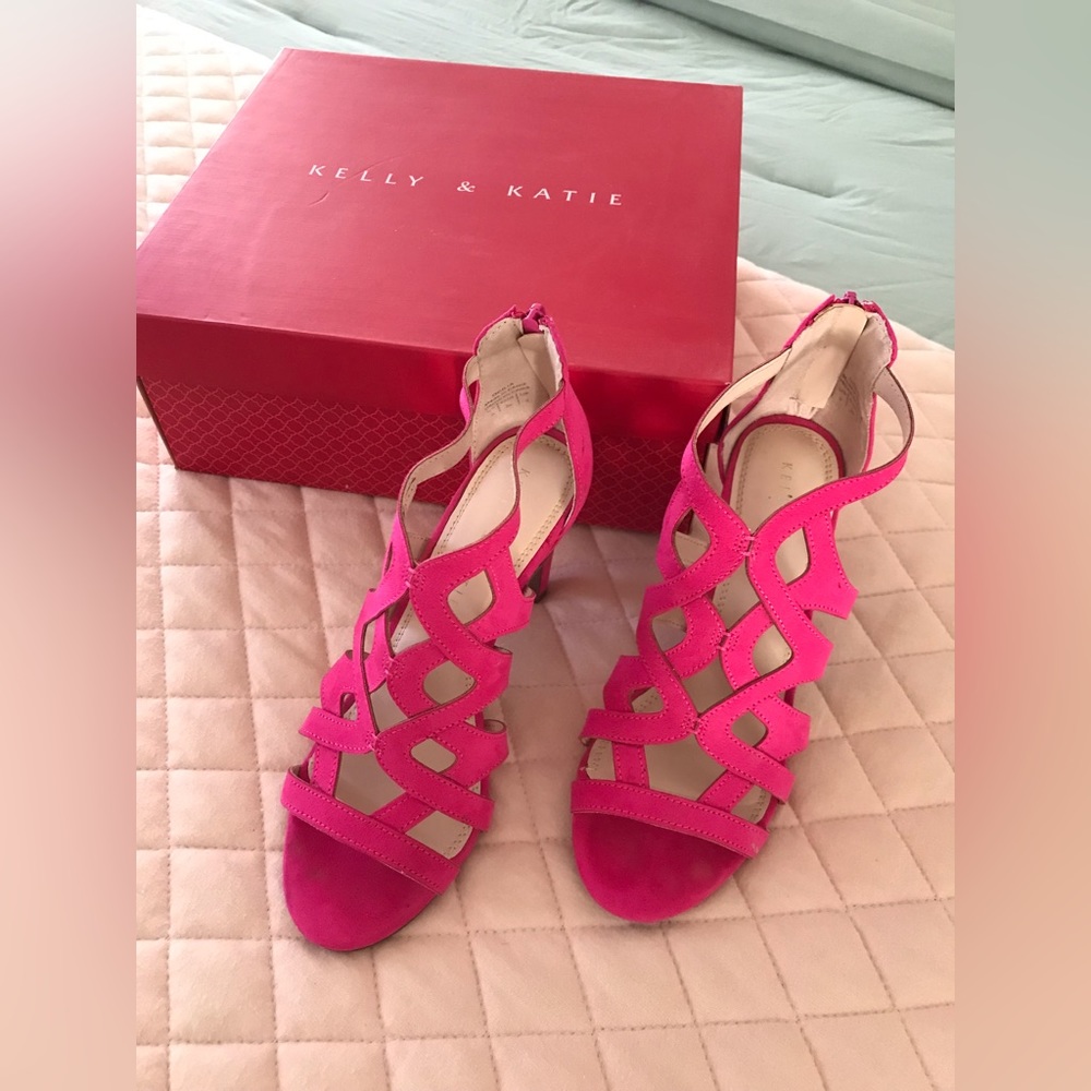 Hot pink Kelly and Katie heels size 6